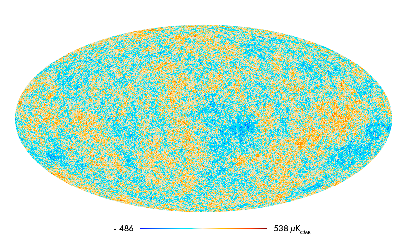 Carte de la temprature du rayonnement fossile sur tout le ciel ralise par la collaboration Planck