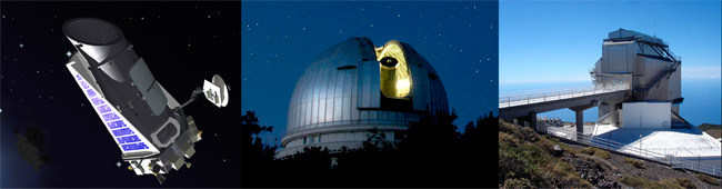 Les trois observatoires utilisés pour cette étude