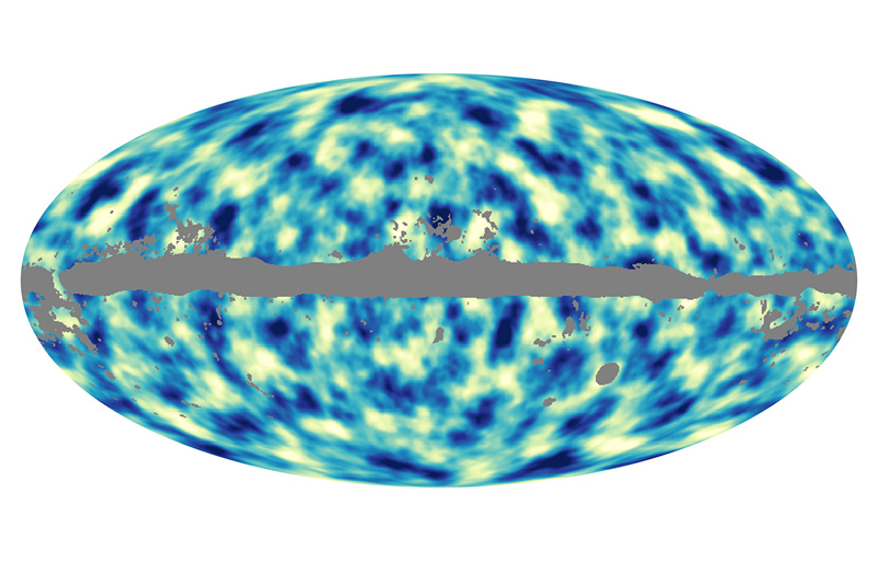 La carte de distribution de matière dans l'Univers sur toute la voûte céleste