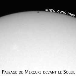 Passage de Mercure devant le Soleil, le 15 novembre 1999.