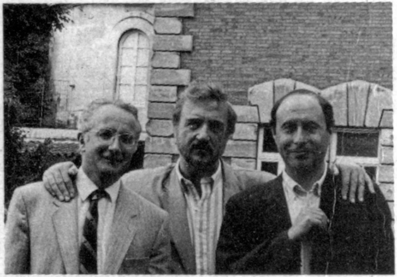 Jean Audouze, Jean-Claude Carrière et Michel Cassé en mai 1988