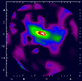 Une radio galaxie en spectroscopie intgrale de champ avec OASIS, collaboration Obs. Lyon